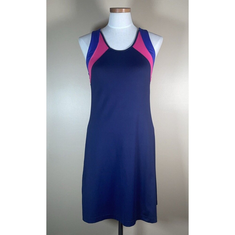 Title Nine Dimalete Athletic Dress Stretch Tennis Golf Medium Colorblock Blue